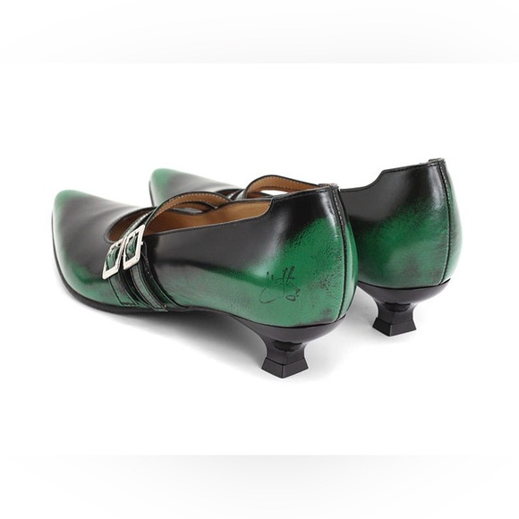 John Fluevog Half Truths Tanya Green Women's Shoes - Picture 3 of 11